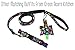 Triple Handle Dog Leash - 3 Handles at 12, 20, and 72 Inches - 6 Foot Lead - Walking - Training - Traffic - Designer Pawprints on Black - Original Stay-Flat Design - Handmade by Green Acorn Kitchen