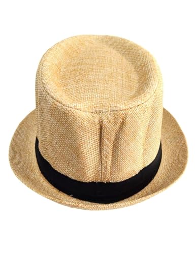Image of BookMyCostume Golden Western Cowboy & Ballroom Style Hat| Fancy Dress Accessory for Dance, Stage Shows & Theme Parties For Adults