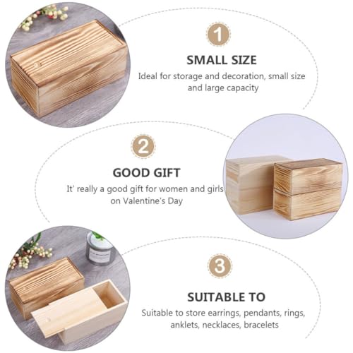 Boîte de rangement à bijoux Angoily en bois à 4 compartiments - 4