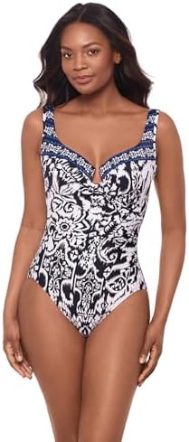 Figurformender Damen-Badeanzug mit Bügel und Bauchkontrolle