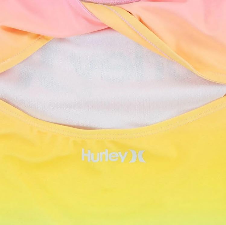 Hurley Toddler Girls Ombre One Piece Swimsuit, Pink Multi, 2T3