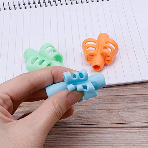 Image of MeeTo Pencil Grip Holder Children Pencil Holder Writing Aid Grip Trainer, Ergonomic Training Pen Grip Posture Correction Tool for Kids