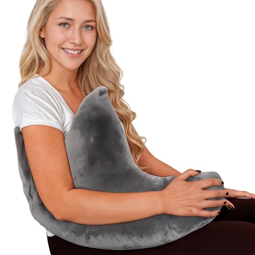 AbleUplift Rotator Cuff Pillow, Soft Comfortable Shoulder Pillow for Surgery, Ergonomic Shoulder Support Pillow with Double Zipper Cover, Machine Washable, Gray
