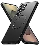 Ringke Alles [Compatible with MagSafe] Designed for Samsung Galaxy S25 Ultra Case, Shockproof Cover with 360° Rotating Kickstand, Powerful Magnet Precise Cutouts for Camera Lenses - Black