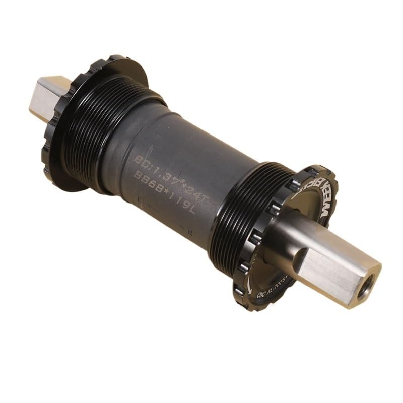 Tretlager Fahrrad Innenlager mit Vierkantkegel und Titangewinde, 119 mm, 148 g Tretlager