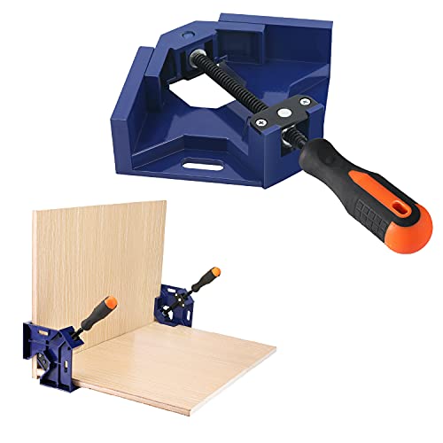 VUDECO Angle Clamps for Woodworking Clamps Angle Corner Clamps for Woodworking Corner Clamp Set Picture Frame Clamps for Woodworking 90 Degree Right Angle Clamp Cabinet Clamp Wood Working Clamps Blue