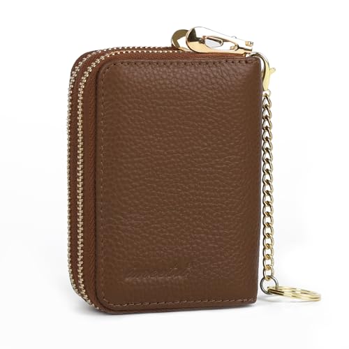 Image of imeetu Rfid Credit Card Holder,Genuine Leather Businese Card Case,Rfid Blocking Wallet for Women & Men