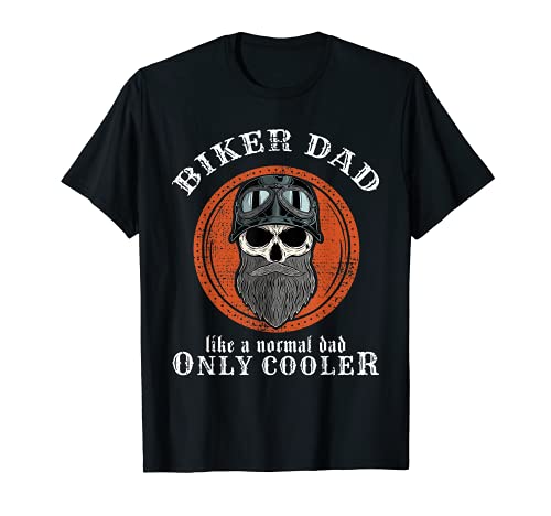 Herren Vintage Totenkopf Biker Papa Vatertag Motorrad Liebhaber T-Shirt
