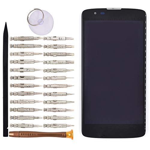 Image of LCD Digitizer Assembly with Front Housing for LG K8 Phoenix 2 K350N(Black)