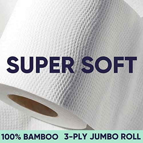 Cloud Paper Bamboo Toilet Paper - 24 Rolls Of Eco Friendly Toilet Paper, 3-Ply, 300 Sheets Per Roll - Soft And Strong, Fsc-Certified, Totally Chlorine-Free, Plastic-Free, Vegan #TOP1