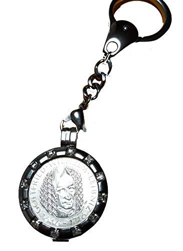 Moneda de plata 5 DM 1967 llavero para llevar llaves con un accesorio numismático de Alemania