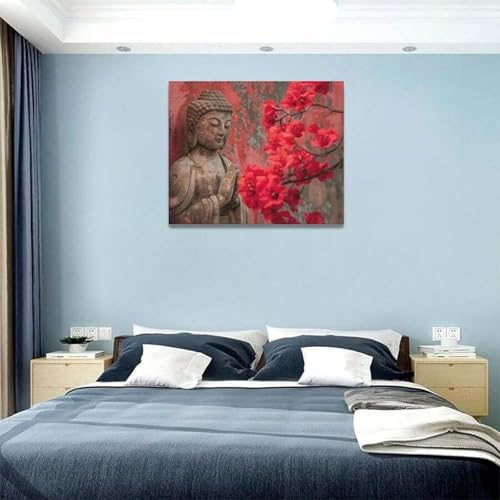 Impression Bouddha zen affiche sur toile pour décoration murale de salle de bain