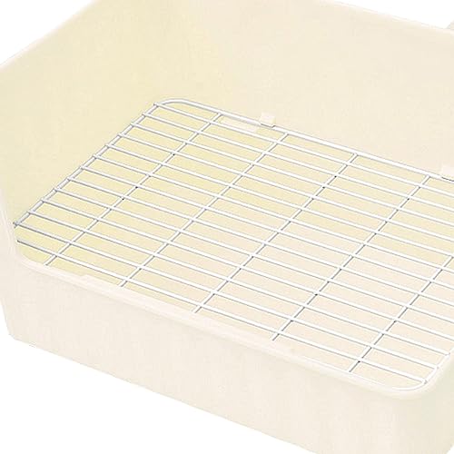 Bac à litière pour lapins et cages à chats design blanc durable - 4
