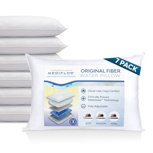 Mediflow Fiber Water Pillow - Adjustable Neck Support (7-pack)
