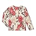 Boys Rash Guard Swim Shirt Long Sleeve UPF+ 50 Sun Shirts Quick Dry Shirt Butterfly Red White Rose for Toddler Kids