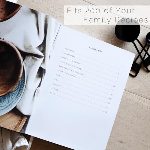 Paige Mcrae Home & Decor Recipe Book To Write In Your Own Recipes - Large Blank Diy Personalized Family Cookbook Journal, Fits 200 Empty Recipe Templates To Fill In Your Own Recipes - Custom Cooking Notebook Keepsake thumb #4