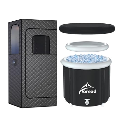 TOREAD Sauna and Cold Plunge Combo-Portable Steam Sauna...
