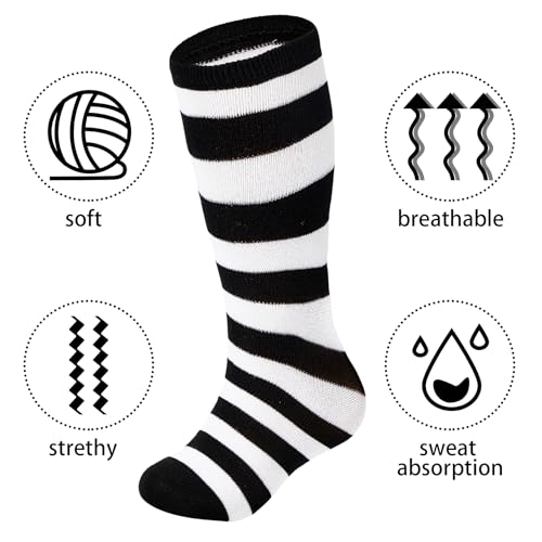 Zando Kids Soccer Socks Knee High Socks for Boys Girls Baseball Socks Breathable Kids Youth Boys Long Tube Socks2