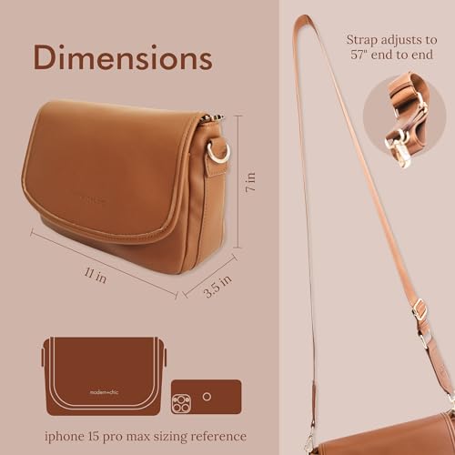 Modern+Chic Crossbody Bag for Women - The Signature Crossbody Purse, Vegan Leather Sling Bag with Matching Wallet & Key Fob3