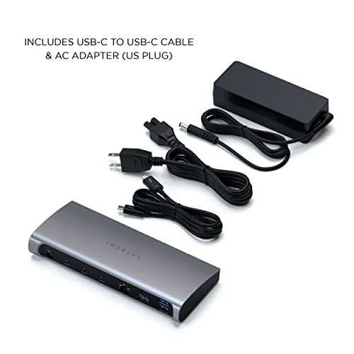 Satechi Thunderbolt 4 Docking Station 12-in-1 Thunderbolt 4 USB C Hub – 4 Downstream Ports, 96W PD, 3 USB-A 3.2 Ports, USB-A 2.0 Port, SD Card Reader, GbE, Audio Jack - for M2 & M1 MacBook - Thumbnail 7