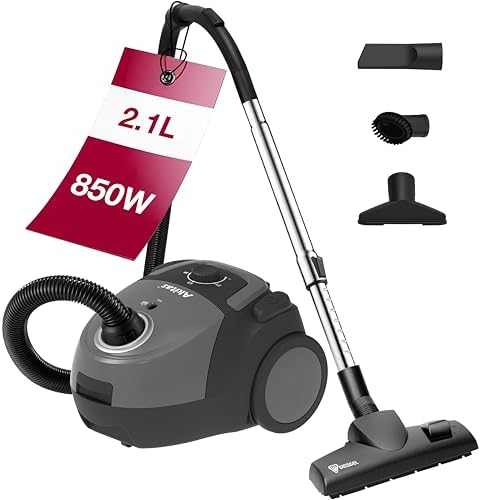 Akitas C5 Bagged Vacuum Cleaner, 9m Cleaning Reach, 850W High Suc...