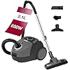 Akitas C5 Bagged Vacuum Cleaner, 9m Cleaning Reach, 850W High Suction for Carpet & Hard Floor, HEPA Filtration for Allergies & Pets, with German Wessel-Werk Head & 3 Tools, Compact & Lightweight