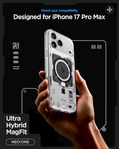 Image of Spigen Ultra Hybrid MagFit Back Cover Case Compatible with iPhone 17 Pro Max (TPU + Poly Carbonate | Neo One)