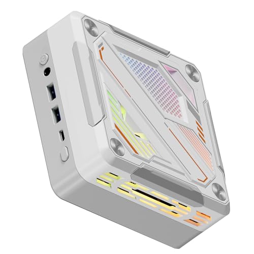 Domary Ryzen 7 5700U Mini PC 8 Rdzeni 16 Wątków Mini Komputer do Gier z Oświetleniem RGB WIFI6 BT5.2 4K Potrójny Wyświetlacz do Biura Konferencyjnego w Domu (Wtyczka UE 16G i 512 GB)