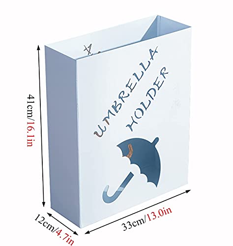 Support de parapluie peu encombrant métallique et seau de stockage carré creux pour commerce - 3