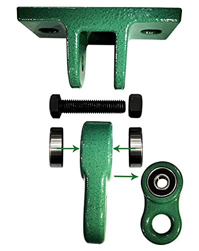 Image of ABUSA Heavy Duty Green Swing Hangers Screws Bolts Included Over 5000 lb Capacity Playground Porch Yoga Seat Trapeze Wooden Sets Indoor Outdoor 2 Pack