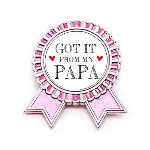 Broche rose en métal pour père cadeau enfant taille M chic