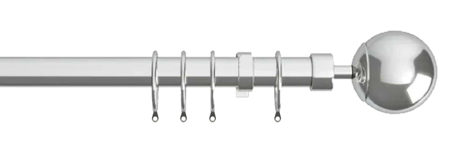 Speedy Chrome Finesse 22-25Mm Extendable Curtain Pole Set (, 120-210 Cm)