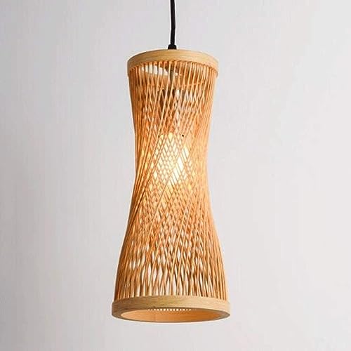 Chandelier en rotin linéaire de style bohème pour suspension de plafond