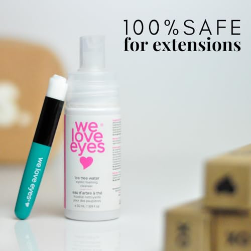 We Love Eyes - 100% Oil Free Tea Tree Water Eyelid Foaming Cleanser - For Eyelash Extension Home Car