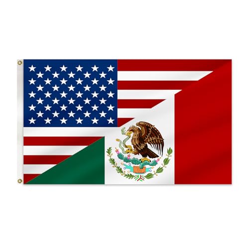 Mexico USA Friendship Flag 3x5FT America Mexican Flag