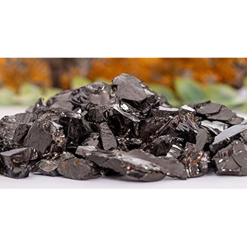 RUMINERAL Elite Noble Shungite Stones and Four Plate Round Stickers for Sell Phone Bundle Cover