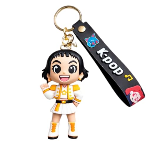 Image of Wanna Party Kpop Demon Hunters Cartoon Keychains, Zoey Keychain for Boys and Girls, Cute Backpack Key Chain Accessories Wristlet chain Return Gift Items for Boys & Girls