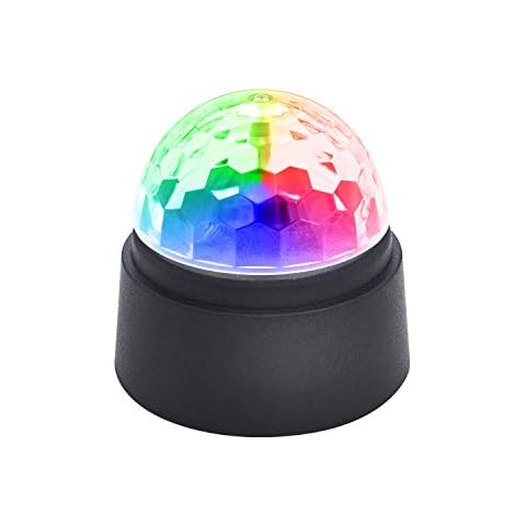 Global Gizmos 45390 Crystal Starball Disco Light / Mini Disco Lights / Battery Operated / Party Light For Kids Birthdays, Family Gatherings, & Christmas / 9cm x 9cm Cover