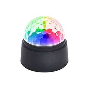 Global Gizmos 45390 Crystal Starball Disco Light / Mini Disco Lights / Battery Operated / Party Light For Kids Birthdays…