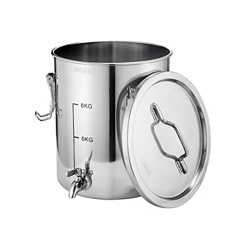 Olla de acero inoxidable de 18L de 28x40 cm con grifo y tapa hermética
