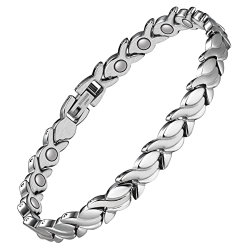 Bracelet aimant femme 3500 gauss ajustable contre l'inconfort au poignet