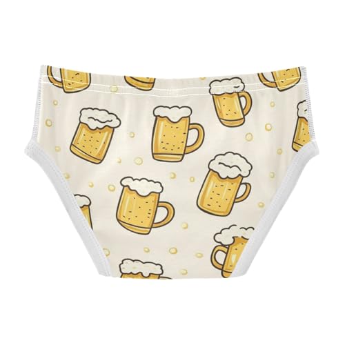 Wusikd Beer Mugs Boys' Underwear Cotton Yellow Boys Briefs Soft Toddler Underwear 2T2
