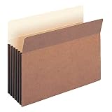 5 1/4 Accordion Expansion Pocket w/Tyvek, Straight, Ltr, Manila/Redrope, 10/Box, Sold as 1 Box