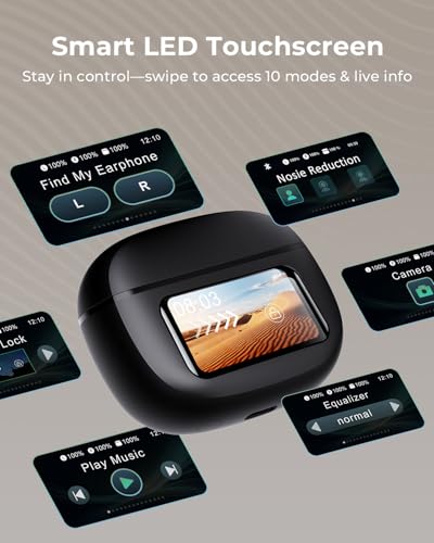 Wireless Earbuds, Ear Buds Active Noise Cancelling with Charging Case, 6.0 Bluetooth Earbuds with AI Clear Calls, 40H Playtime for Sports & Working, Stereo Sound Headphones for iPhone/Android/iPad - Image 3