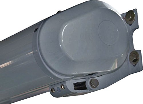Mendler Kassettenmarkise T122 - Polyester Grau/Weiß, Rahmen grau