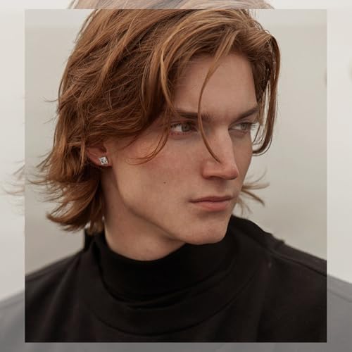 Sparkling Square Stud Earrings 925 Sterling Silver Cubic Zirconia Stud Earrings Hypoallergenic Earrings for Women/Men 4MM-8MM2