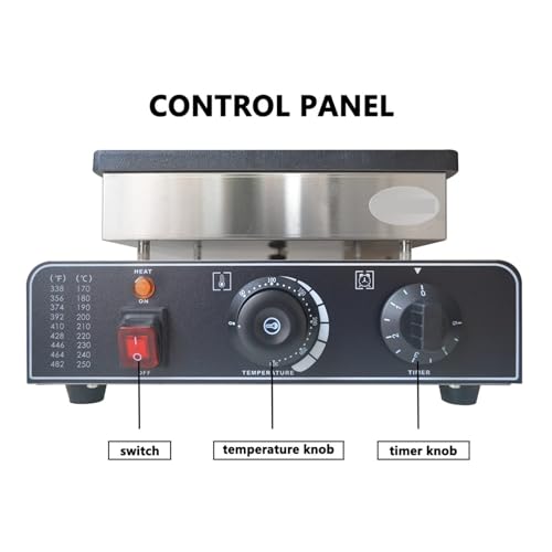 Rotondo Waffle Maker 850W Dual-Sided Pan Antiaderente per dolcetti Fatti in casa rapidi Facile Pulito Apparecchiamento da Cucina con Tubo di Collegamento in Acciaio Inossidabile e comandi intuitivi