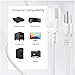 TNP Universal Power Cord (3 Feet) - NEMA 5-15P to IEC320C13 Power Cable Wire Connector Socket Plug Jack - White