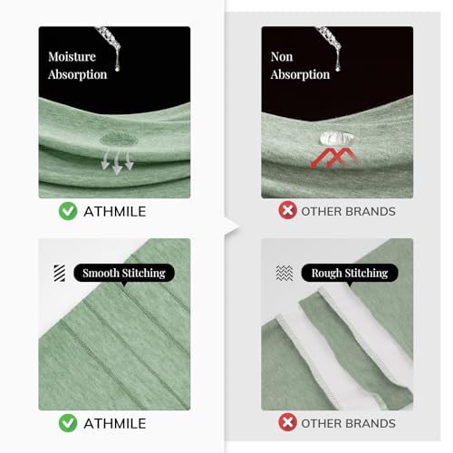 ATHMILE Womens Long Sleeve Shirts Color Block Casual Crewneck Tops Tshirt Basic Tee Fall Fashion Clothes Trendy Outfits 20252