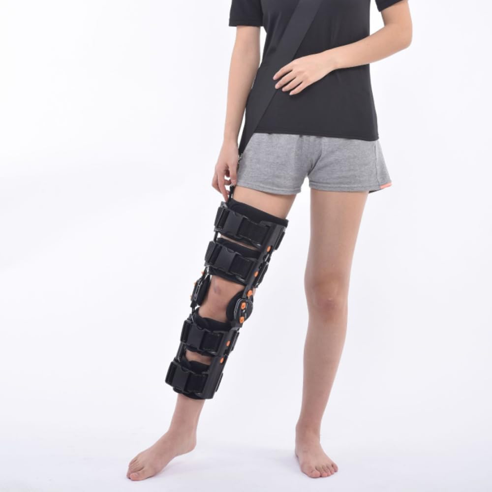 Regulowana, oddychająca orteza stawu kolanowego, szyna ortopedyczna na nogę, pooperacyjne urządzenie do treningu rehabilitacji chodu,M
